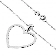 Ogrlica od 925 srebra - lančić sa siluetom srca