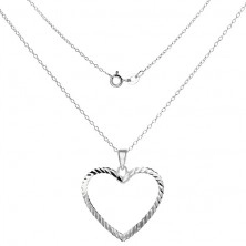 Ogrlica od 925 srebra - lančić sa siluetom srca