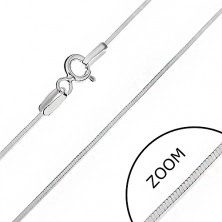 Srebrni lančić, sjajna rebrasta linija, 0,8 mm