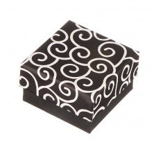 Kutijica za naušnice - crna boja, motiv vrtloga