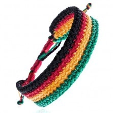 Šarena pletena narukvica - rastafarijanski motiv