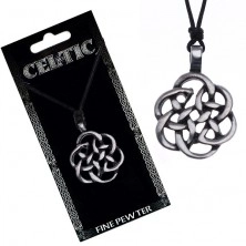 Crna ogrlica - oblik keltskog čvora, špagica