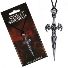 Ogrlica od špagice, privjesak, mač s ornamentima