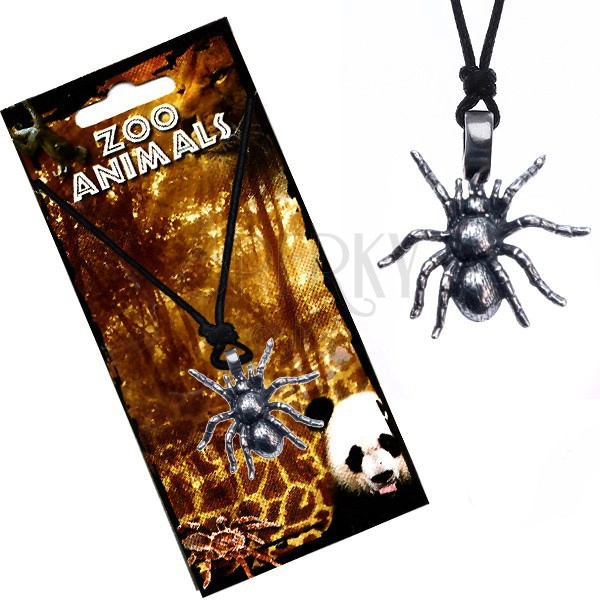 Ogrlica sa špagicom, metalni privjesak u obliku tarantule