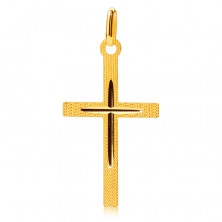 Križ izrađen od 14 karatnog zlata - udubljena površina sa tankim usjecima na krakovima