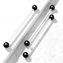 Savitljivi piercing za tijelo s kuglicama od crnog titanija