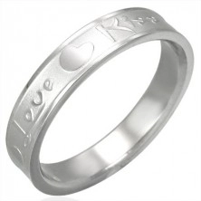 Prsten od nehrđajućeg čelika Love & Kiss