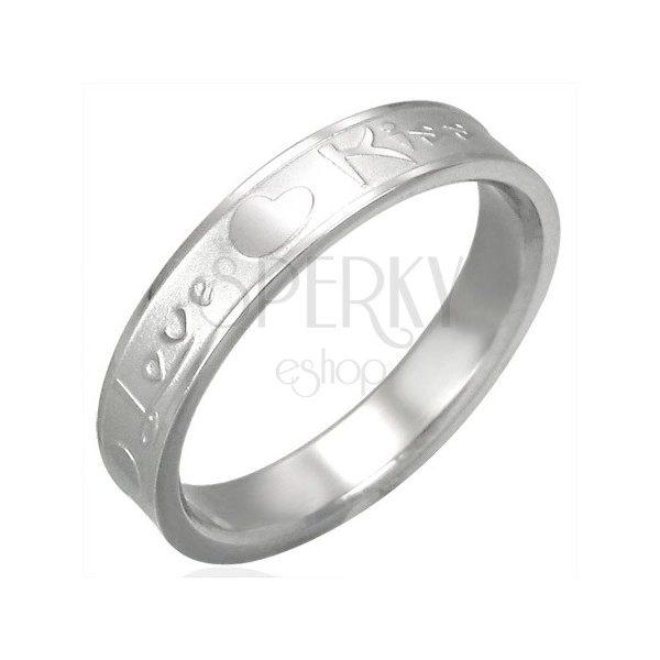 Prsten od nehrđajućeg čelika Love & Kiss