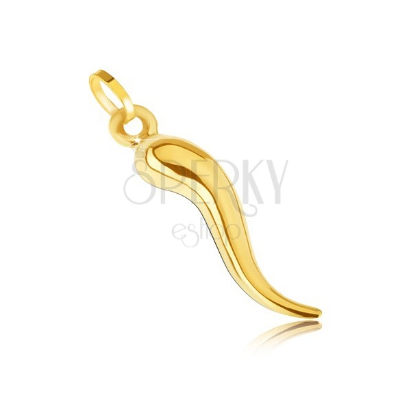 Svjetlucavi privjesak od 14K žutog zlata - valovita trodimenzionalna zmija