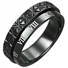 Dvostruki prsten od nehrđajućeg čelika - Rimski brojevi