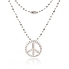 Ogrlica izrađena od nehrđajućeg čelika - vojnički lanac, simbol mira