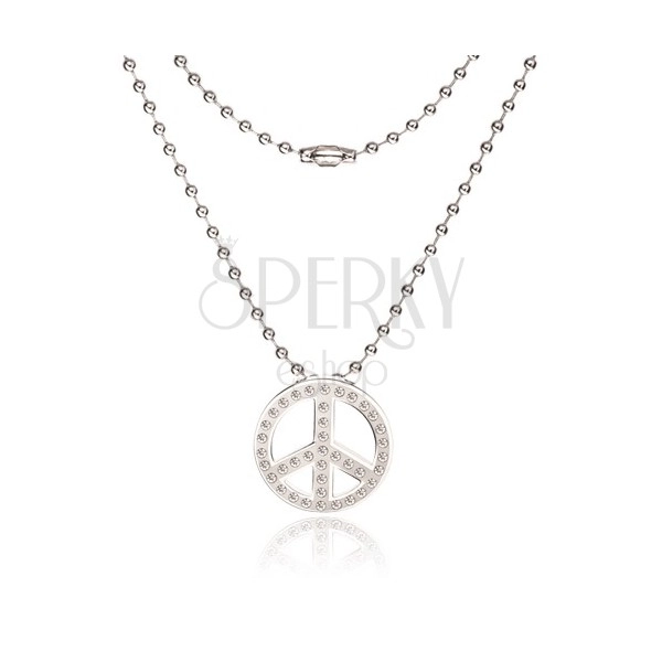 Ogrlica izrađena od nehrđajućeg čelika - vojnički lanac, simbol mira