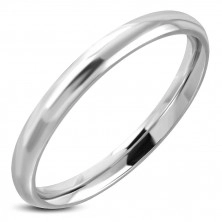 Sjajni glatki obruč prstena izrađen od nehrđajućeg čelika, 3 mm