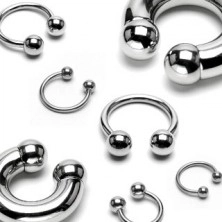 Piercing od nehrđajućeg čelika u obliku konjske potkove, loptice