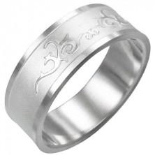 Prsten od nehrđajućeg čelika - sjajni uzorak