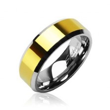 Prsten od volframa sa zlatnim središnjim dijelom