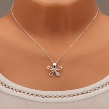 Ogrlica izrađena od 925 srebra podesive duljine, cvijet s različitim laticama