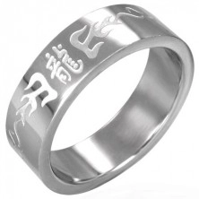 Prsten od nehrđajućeg čelika s kineskim slovima