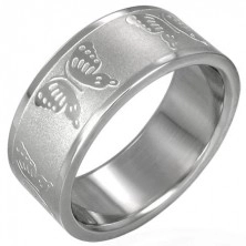 Prsten od nehrđajućeg čelika s leptirima