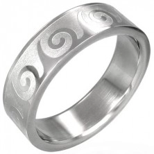 Prsten od nehrđajućeg čelika sa spiralnim uzorkom