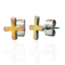 Šarene naušnice od kirurškog čelika sa simbolom TABONO