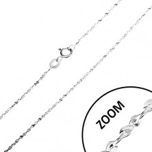 925 srebrni lančić, spirala karikica u obliku slova S, širina 1,3 mm, duljina 460 mm