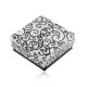 Poklon kutijica crno-bijele boje, print spiralnih ornamenata