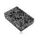 Poklon kutijica za komplet ili ogrlicu - crna s bijelim printom ornamenata