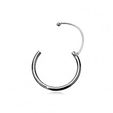 Piercing za nos od 925 srebra, jednostavni glatki krug