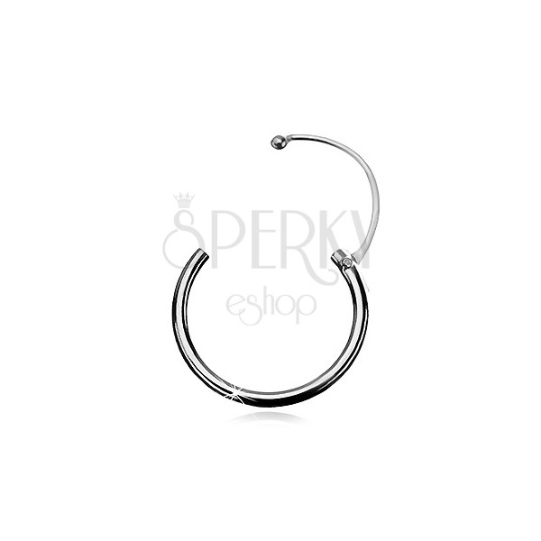 Piercing za nos od 925 srebra, jednostavni glatki krug