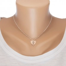 Ogrlica od 925 srebra - bakreno srce sa simbolom BESKONAČNOSTI