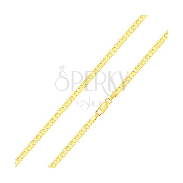Lančić od 585 žutog zlata – naizmjenično povezane karike, 450 mm