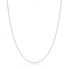 925 srebrni lančić - okomito spojene karike, plosnati krugovi, 1,3 mm