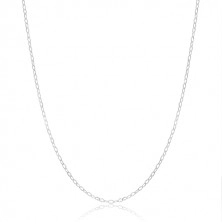 925 srebrni sjajni lančić - okomito spojene plosnate ovalne karike, 1,4 mm