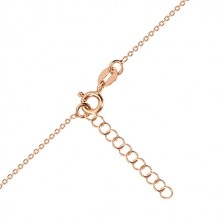 925 srebrni set, ružičasto-zlatni nijansa - narukvica i ogrlica, krug, Polaris i dijamant