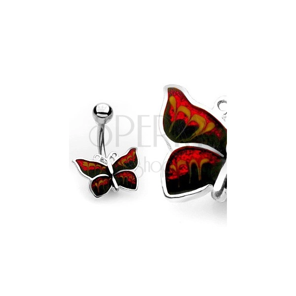 Piercing za pupak – svjetlucavi leptir