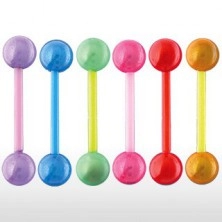 Piercing za jezik - spektar duginih boja