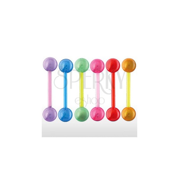 Piercing za jezik - spektar duginih boja