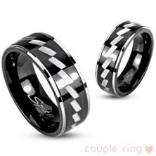 Prsten od nehrđajućeg čelika za parove, s gravurama