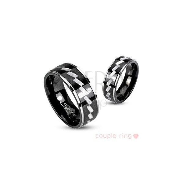 Prsten od nehrđajućeg čelika za parove, s gravurama