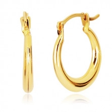 9K Zlatne naušnice - sjajni prstenovi, Francusko zatvaranje