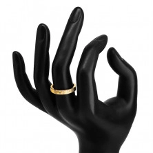 Dijamantni prsten od 14K žutog zlata - fini ukrasni urezi, prozirni briljant, 1,5 mm