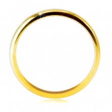 Dijamantni prsten od 585 žutog zlata - natpis "LOVE" s briljantnom, glatkom površinom, 1,6 mm