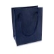 Mala papirnata poklon vrećica – tamno plava, mrežasti uzorak, mat