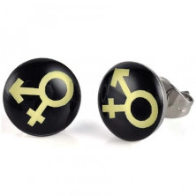 Naušnice od nehrđajućeg čelika sa simbolom transrodnosti