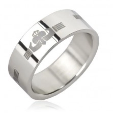 Prsten od nehrđajućeg čelika - ponovljeni Claddagh dizajn
