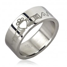 Čelični prsten - Irski dizajn prstena, lanac, cik-cak