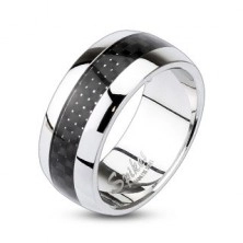 Prsten od nehrđajućeg čelika s kariranim uzorkom