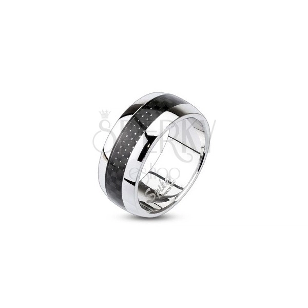 Prsten od nehrđajućeg čelika s kariranim uzorkom