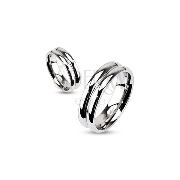 Čelični prsten - efekt dva spojena prstena
